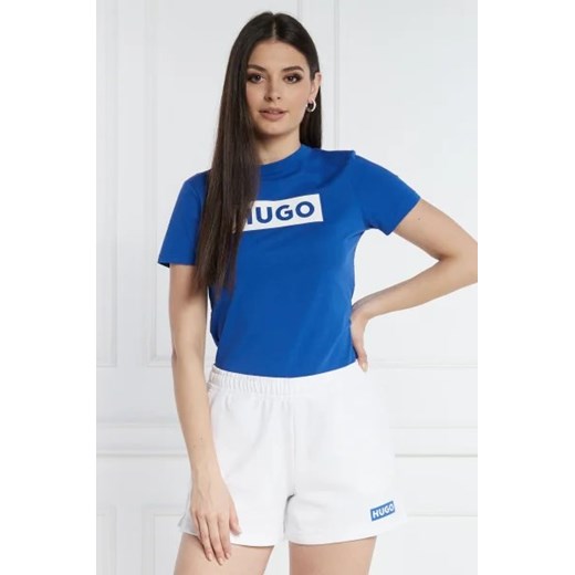 Bluzka damska Hugo Blue z okrągłym dekoltem w stylu młodzieżowym 