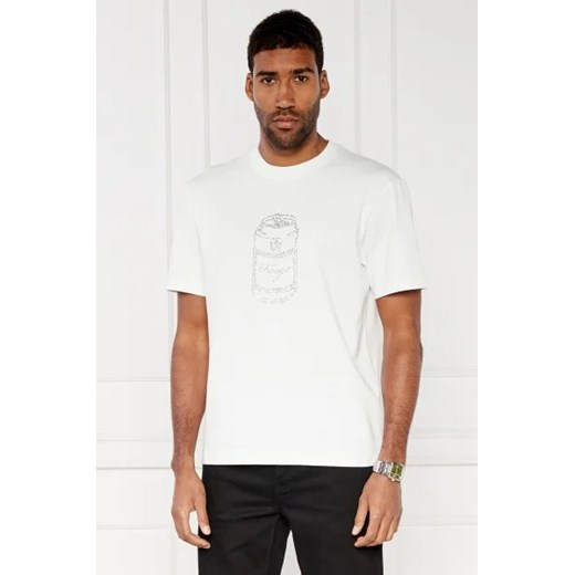 T-shirt męski biały Hugo Boss w stylu młodzieżowym 