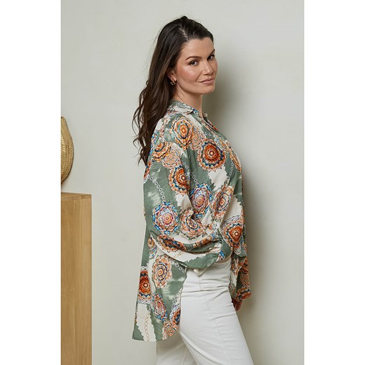 Curvy Lady Bluzka w kolorze oliwkowo-kremowym Curvy Lady 48/50 okazja Limango Polska