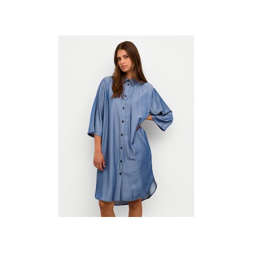 Kaffe Sukienka koszulowa Leonora 10508304 Niebieski Loose Fit ze sklepu MODIVO w kategorii Sukienki - zdjęcie 172254395