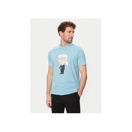 KARL LAGERFELD T-Shirt 755071 542251 Niebieski Regular Fit ze sklepu MODIVO w kategorii T-shirty męskie - zdjęcie 172254468