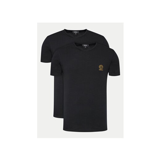 Versace Komplet 2 t-shirtów AU10193 Czarny Slim Fit ze sklepu MODIVO w kategorii T-shirty męskie - zdjęcie 172254689
