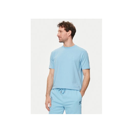 KARL LAGERFELD T-Shirt 755890 542221 Błękitny Regular Fit ze sklepu MODIVO w kategorii T-shirty męskie - zdjęcie 172254896