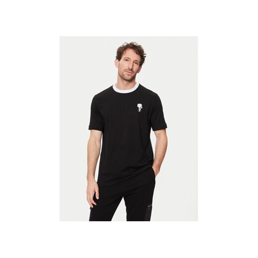 KARL LAGERFELD T-Shirt 755029 542224 Czarny Regular Fit ze sklepu MODIVO w kategorii T-shirty męskie - zdjęcie 172255137