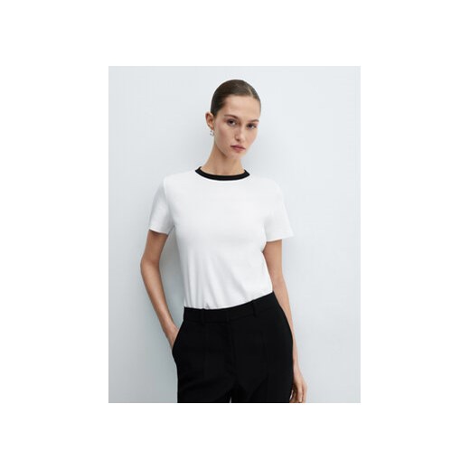 Mango T-Shirt Dolores 67036325 Biały Regular Fit ze sklepu MODIVO w kategorii Bluzki damskie - zdjęcie 172255398