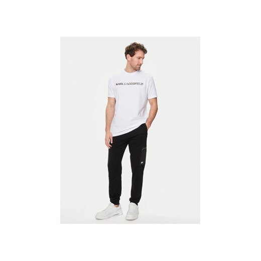 T-shirt męski biały Karl Lagerfeld z krótkim rękawem