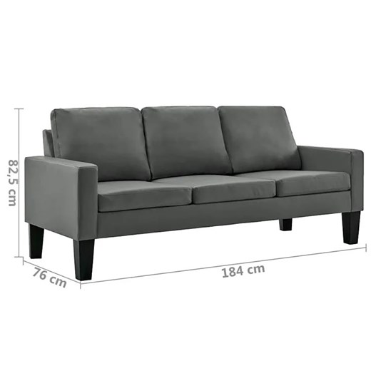Szara nowoczesna sofa - Clorins 3X Elior One Size Edinos.pl