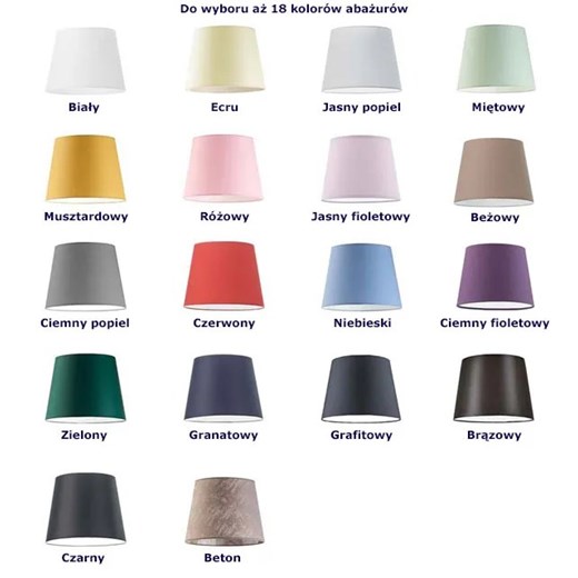 Stożkowy żyrandol na chromowanym stelażu - EX876-Saro - 18 kolorów Lumes One Size Edinos.pl