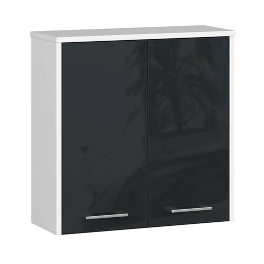 Wisząca szafka łazienkowa biały + grafit połysk - Zofix 4X Elior One Size Edinos.pl
