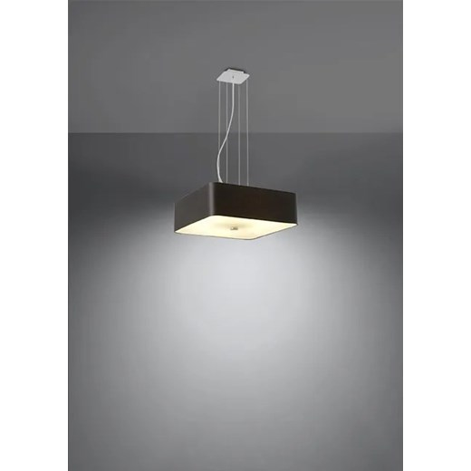 Czarny żyrandol z kwadratowym abażurem - EX702-Lokki Lumes One Size Edinos.pl