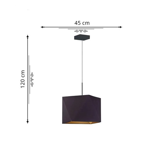 Lampa wisząca z abażurem na czarnym stelażu - EX306-Marsylex - 5 kolorów Lumes One Size Edinos.pl