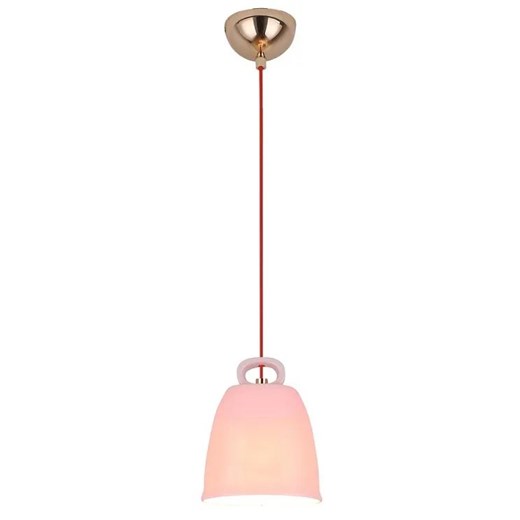 Różowa ceramiczna lampa wisząca - V012 S1-E23 ze sklepu Edinos.pl w kategorii Lampy wiszące - zdjęcie 172257419