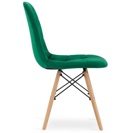 Zielone welurowe krzesło tapicerowane - Zipro 3X Elior One Size Edinos.pl