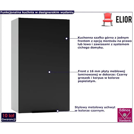 Górna szafka kuchenna 40 cm - Carbon 28X Elior One Size Edinos.pl promocja