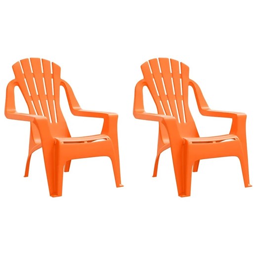 Pomarańczowy zestaw dwóch krzeseł ogrodowych dla dzieci - Laromi Elior One Size wyprzedaż Edinos.pl