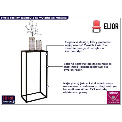Industrialny czarny stojak na kwiaty - Shiner 6X Elior One Size okazyjna cena Edinos.pl