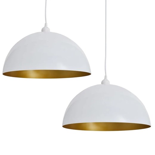 Białe regulowane lampy wiszące 2 sztuki - 3X E985 C8-R27 ze sklepu Edinos.pl w kategorii Lampy wiszące - zdjęcie 172257887