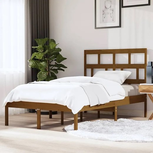 Drewniane łóżko miodowy brąz 120x200 - Bente 4X Elior One Size Edinos.pl wyprzedaż