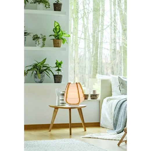 Drewniana pękata lampa na stół - V041-Belumi Lumes One Size Edinos.pl