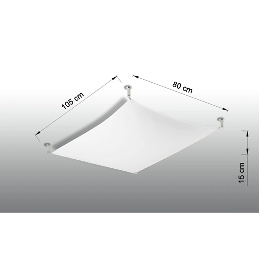 Minimalistyczny designerski plafon 105x80 cm - EX657-Luni Lumes One Size Edinos.pl