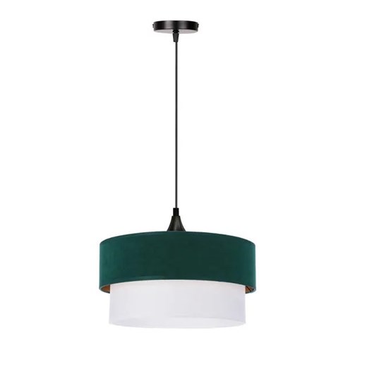 Elegancka zielona lampa wisząca z welurowym abażurem - 4X V156 A6-S48 ze sklepu Edinos.pl w kategorii Lampy wiszące - zdjęcie 172258227