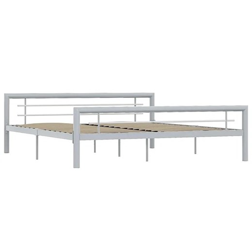 Szare metalowe łóżko 180x200 cm - Sintra ze sklepu Edinos.pl w kategorii Łóżka i materace - zdjęcie 172258308