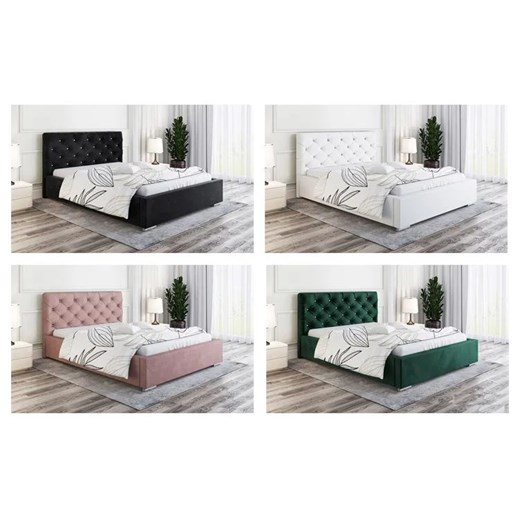 Tapicerowane łóżko z zagłówkiem 120x200 Loran 3X - 36 kolorów Elior One Size Edinos.pl