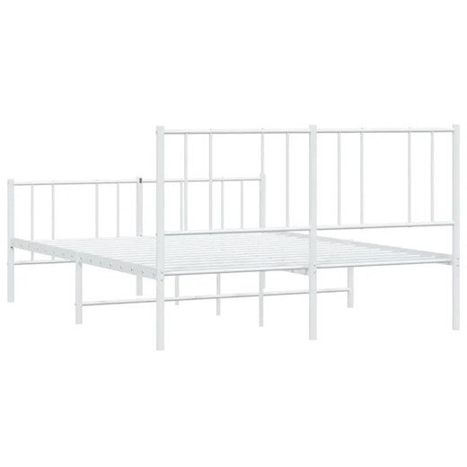 Białe metalowe łóżko w stylu loft 120x200 cm - Privex Elior One Size Edinos.pl