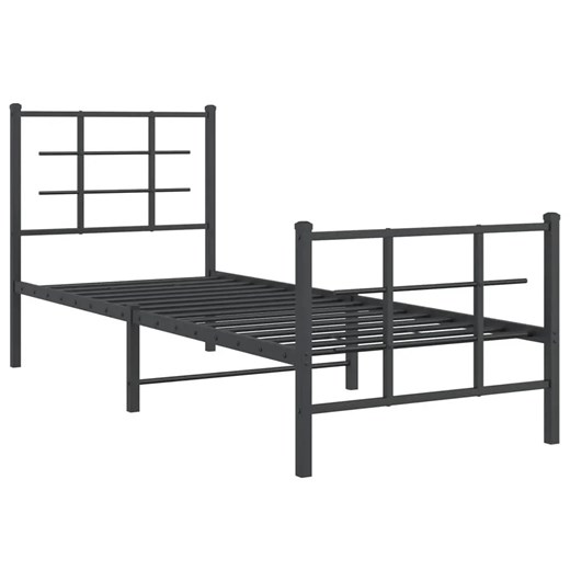 Czarne metalowe łóżko w stylu loftowym 80x200 cm - Estris Elior One Size Edinos.pl