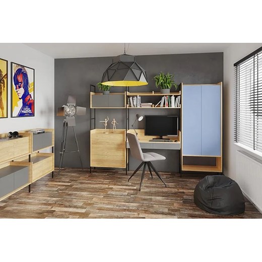 Szafka modułowa 83cm hikora + szary przykurzony - Horizonte 9X Elior One Size wyprzedaż Edinos.pl