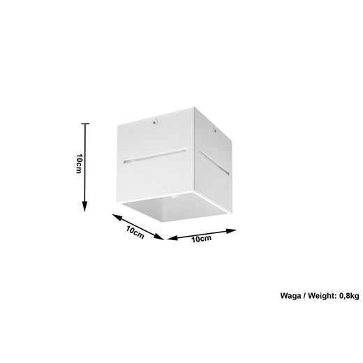 Minimalistyczny plafon kostka E798-Lobi - biały Lumes One Size Edinos.pl