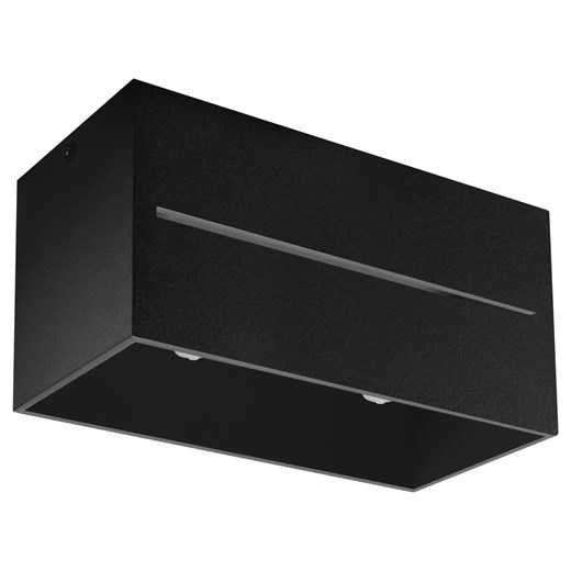 Czarny prostokątny plafon LED - EX510-Lobi ze sklepu Edinos.pl w kategorii Lampy sufitowe - zdjęcie 172259159