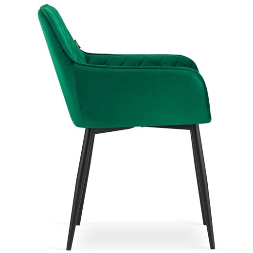 Zestaw 2 zielonych krzeseł tapicerowanych - Dante Elior One Size Edinos.pl