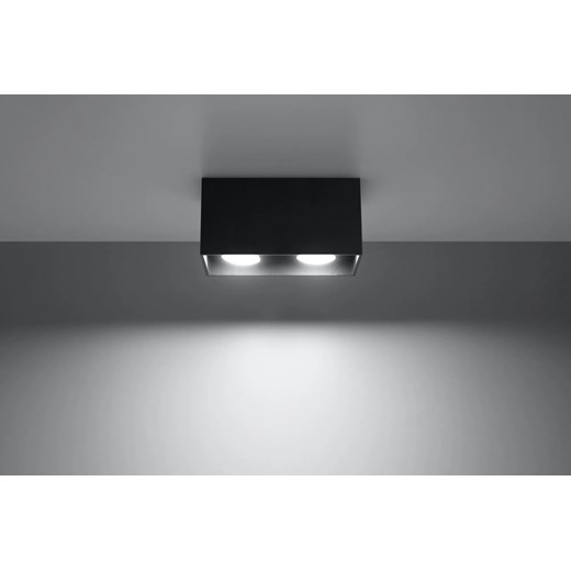 Czarny minimalistyczny plafon LED - EX509-Quas Lumes One Size promocja Edinos.pl
