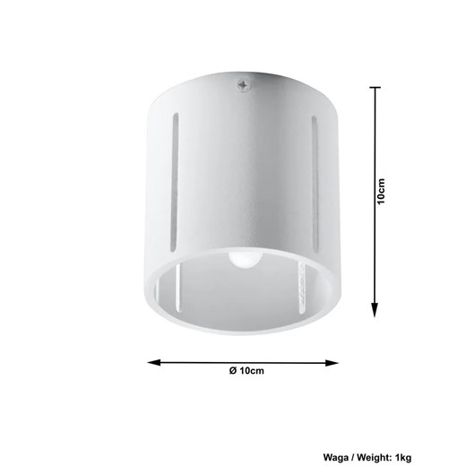 Nowoczesny okrągły plafon LED E803-Iner - biały Lumes One Size Edinos.pl