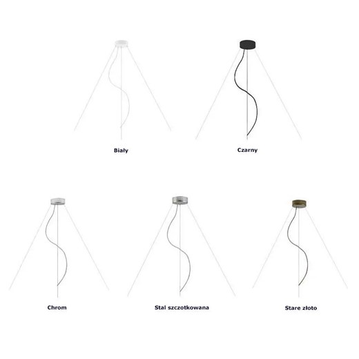 Duża lampa wisząca z okrągłym abażurem 100 cm - EX324-Porta - kolory do wyboru Lumes One Size Edinos.pl