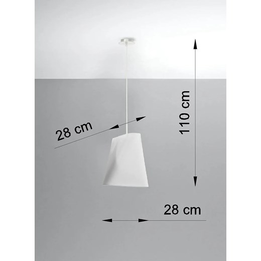 Biały minimalistyczny pojedynczy żyrandol - EX704-Blux Lumes One Size Edinos.pl