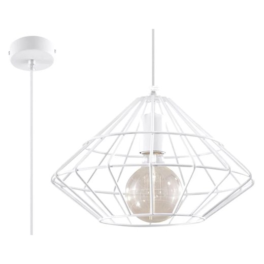 Loftowa lampa wisząca E841-Umberta - biały Lumes One Size Edinos.pl