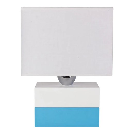Biało-niebieska drewniana lampka dziecięca - S188-Kaspi Lumes One Size Edinos.pl