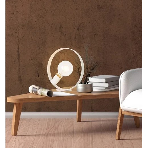 Biała lampa stołowa w stylu skandynawskim - V057-Elegio Lumes One Size Edinos.pl