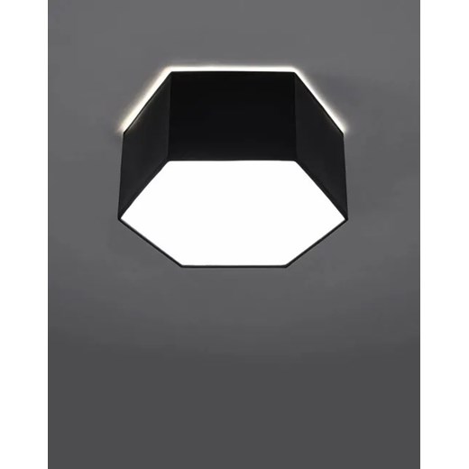 Czarny nowoczesny plafon heksagon 13,5 cm - S748-Kalma Lumes One Size Edinos.pl