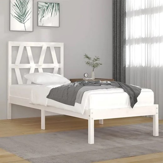 Białe jednoosobowe łóżko drewniane 90x200 - Yoko 3X Elior One Size Edinos.pl