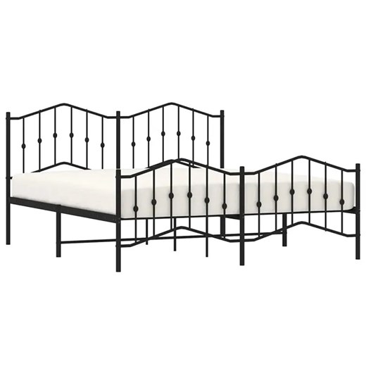 Czarne loftowe łóżko metalowe 160x200cm - Emelsa Elior One Size Edinos.pl