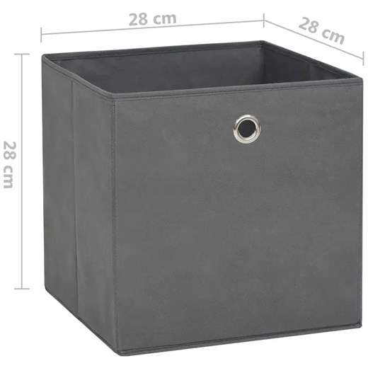 Szary zestaw 4 pudełek do przechowywania - Fiwa 3X Elior One Size Edinos.pl