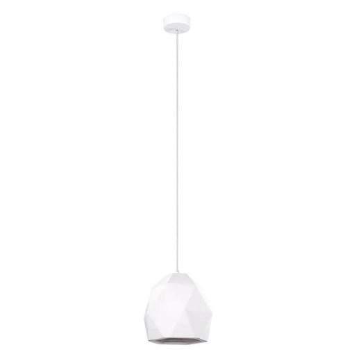 Biała lampa wisząca z geometrycznym kloszem - A440-Tomox ze sklepu Edinos.pl w kategorii Lampy wiszące - zdjęcie 172261786