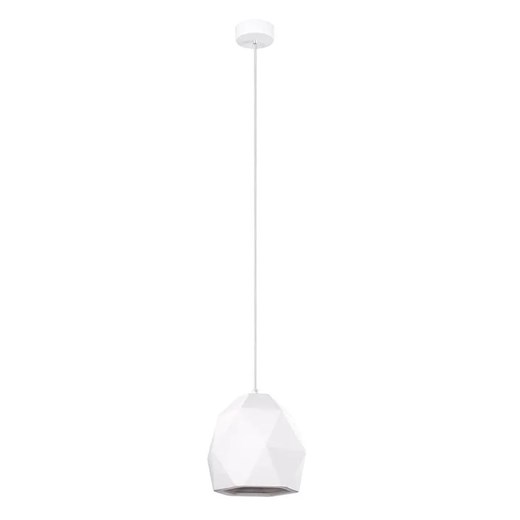 Biała lampa wisząca z geometrycznym kloszem - A440 M1-D33 ze sklepu Edinos.pl w kategorii Lampy wiszące - zdjęcie 172261786