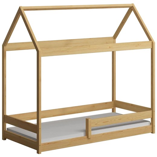 Łóżko drewniane dla dziecka typu domek, sosna - Rara 160x80 cm ze sklepu Edinos.pl w kategorii Łóżka dziecięce - zdjęcie 172261909