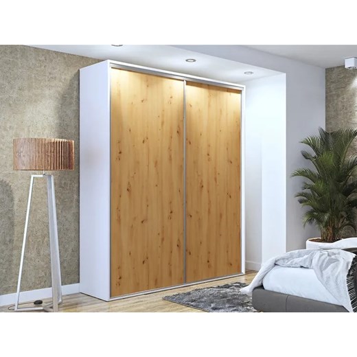 Szafa przesuwna biały + dąb artisan - Savona 2X Elior One Size Edinos.pl