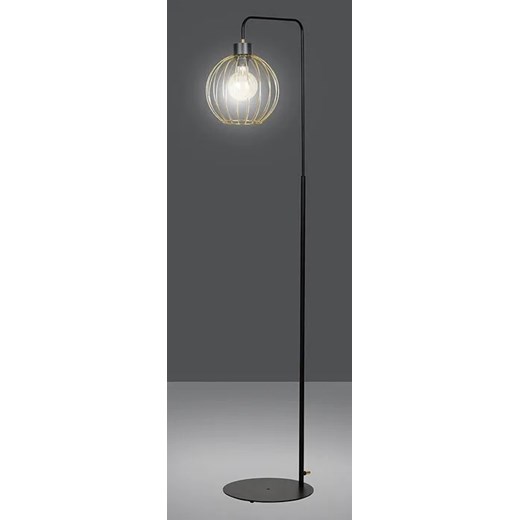 Czarna industrialna lampa podłogowa - D093-Drosel Lumes One Size Edinos.pl