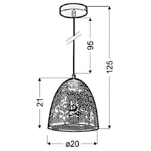 Patynowa ażurowa lampa wisząca stożek - V066-Palo Lumes One Size Edinos.pl